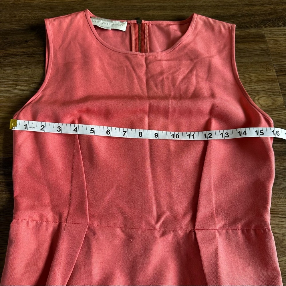 Stella McCartney Womens Silk Sleeveless Dress XS/Small* Knee Length Pink A-Line - Picture 7 of 10